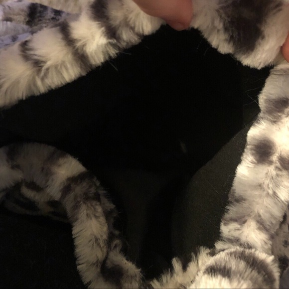 fuzzy cheetah faux fur tote shoulder bag - Picture 3 of 4